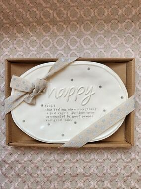 Mud Pie Happy Definition Plate, $25